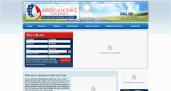 Desktop Screenshot of americanchoicevanlines.com